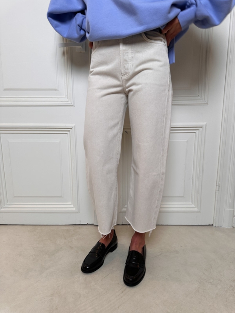 AYLA RAW HEM CROP ALMONDETTE