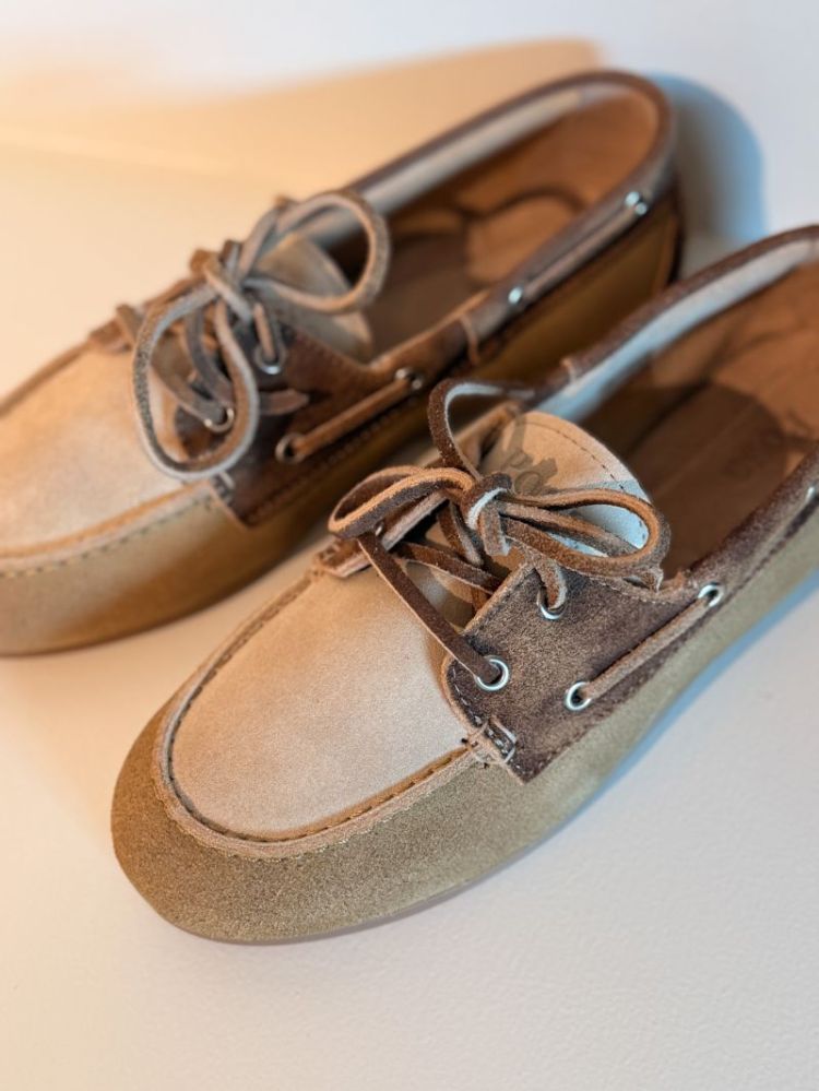 BOATLOAFER PATCHED TAN MIX