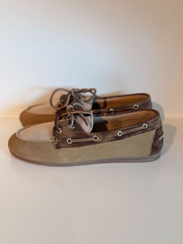 BOATLOAFER PATCHED TAN MIX