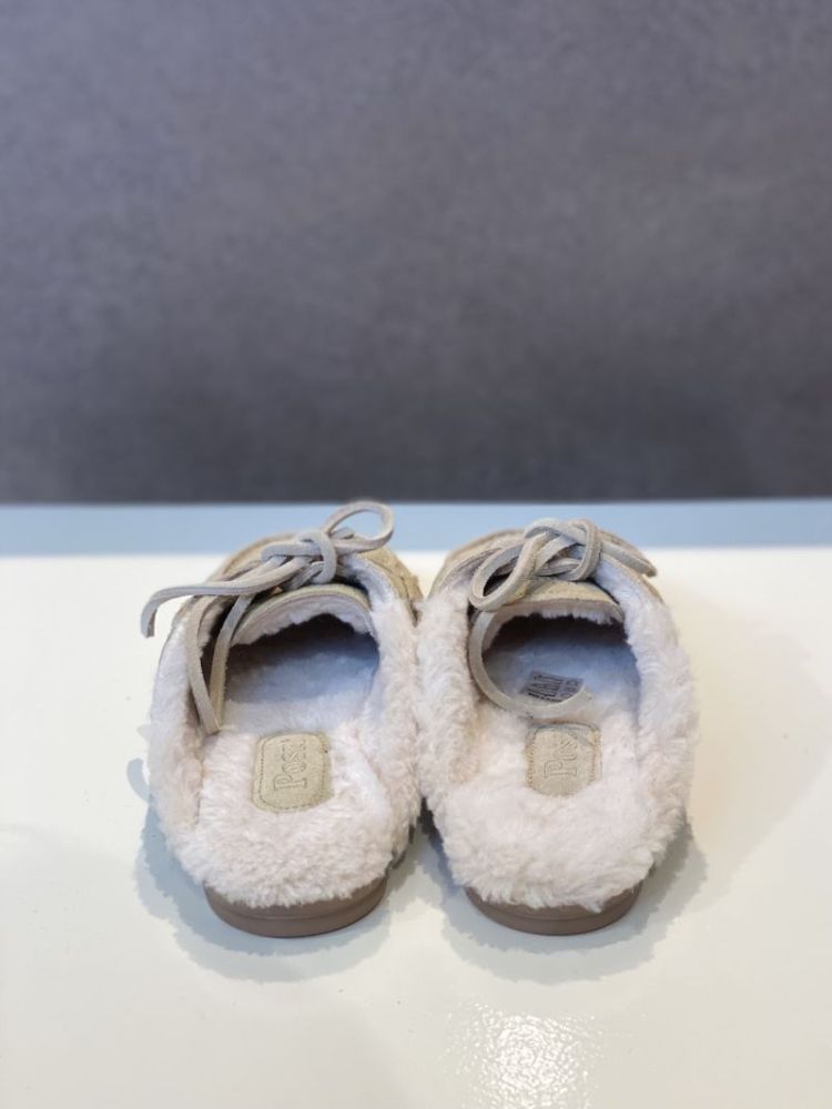 BOATLOAFER MULE FUR DESERT TAN