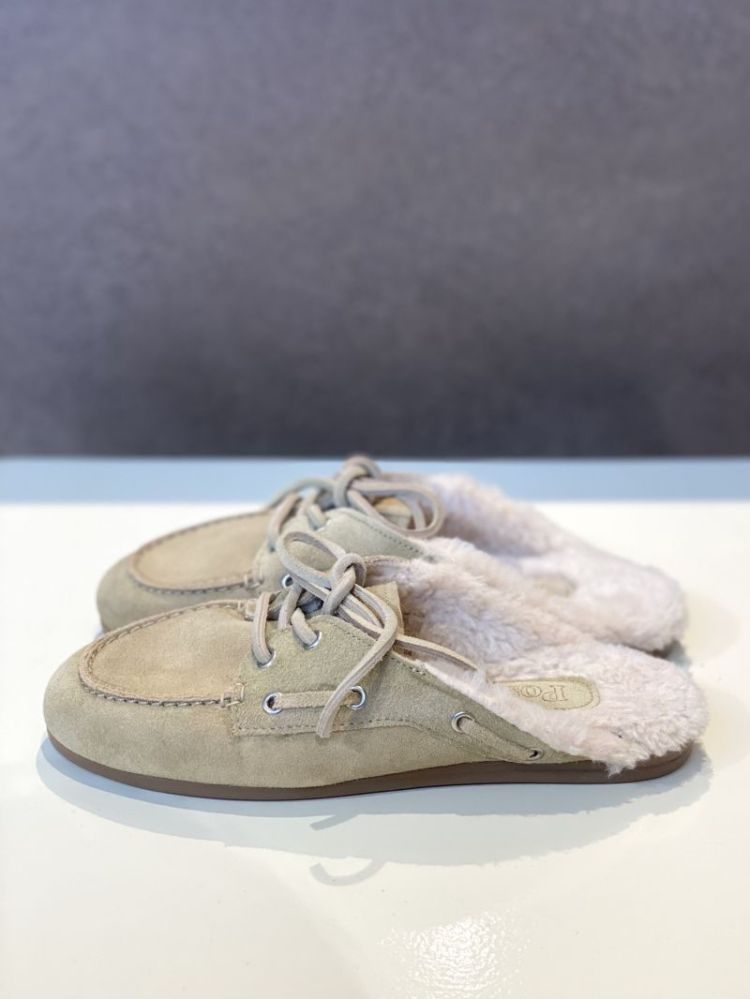BOATLOAFER MULE FUR DESERT TAN