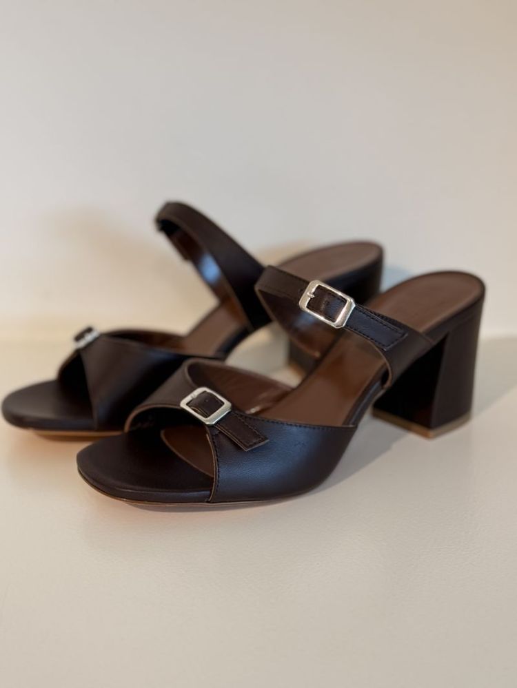 UNA SANDAL BRUN CALF BRUN