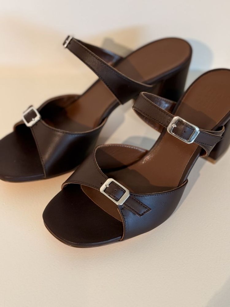 UNA SANDAL BRUN CALF BRUN