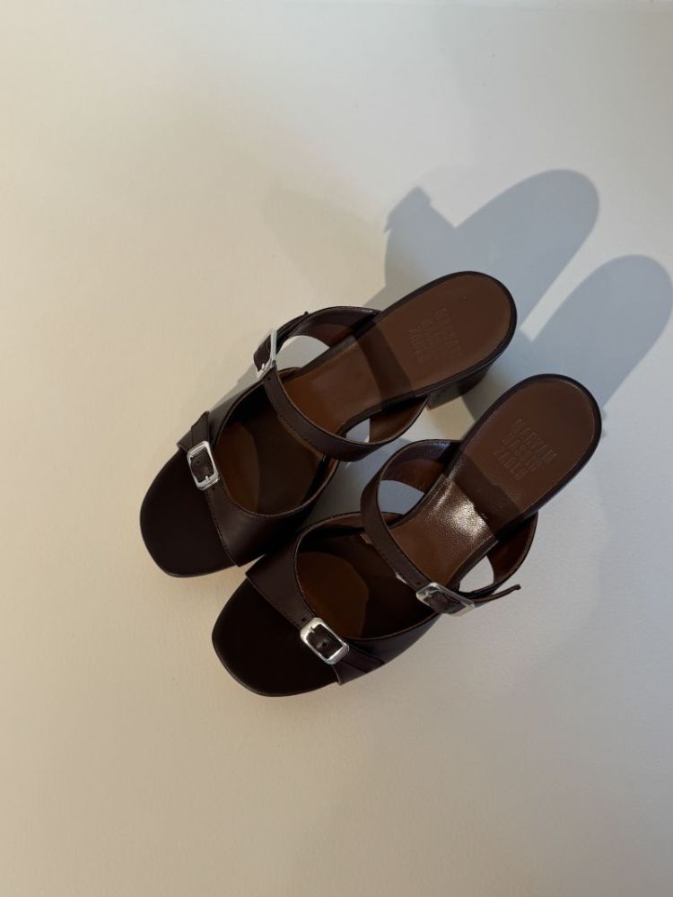 UNA SANDAL BRUN CALF BRUN