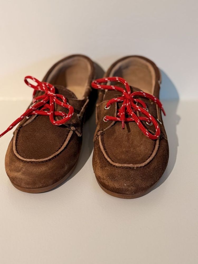 BOATLOAFER BRUSHED SUEDE DARK BROWN