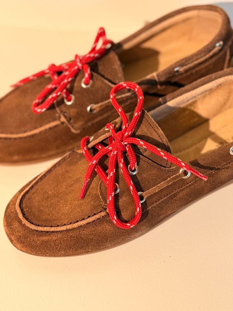 BOATLOAFER BRUSHED SUEDE DARK BROWN