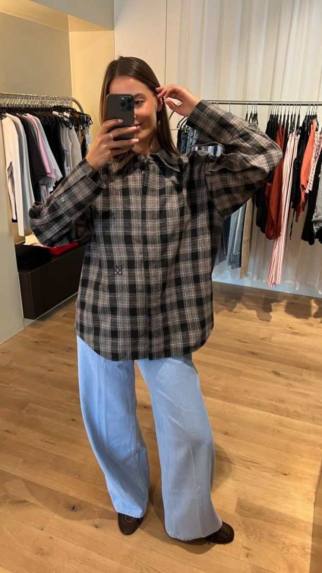 HENRI FLANNEL LUXE MED GREY MELANG