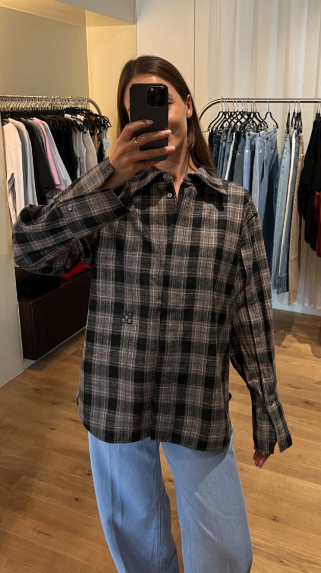 HENRI FLANNEL LUXE MED GREY MELANG