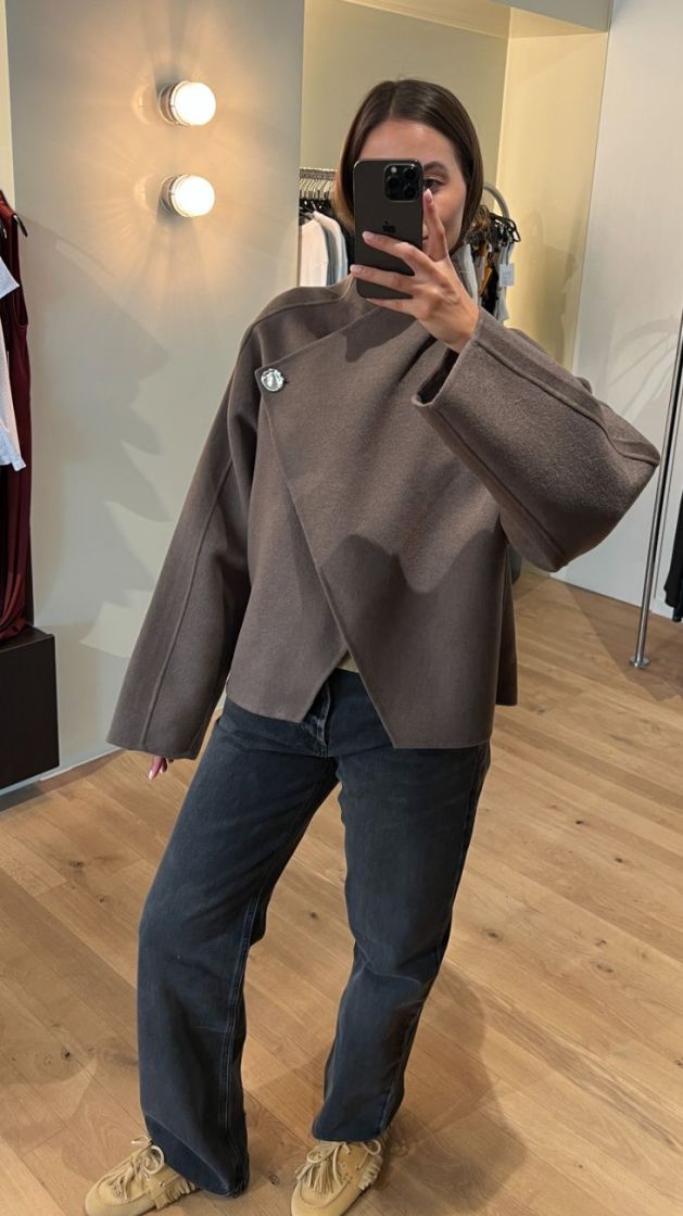 RAMSEY DOUBLE FACED WOOL WALNUT