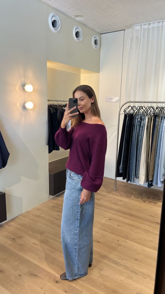 LIVINGO OFF SHOULDER BERRY FLAME