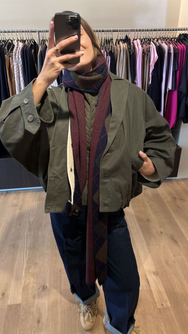 ANNA BOMBER ARMY GREEN