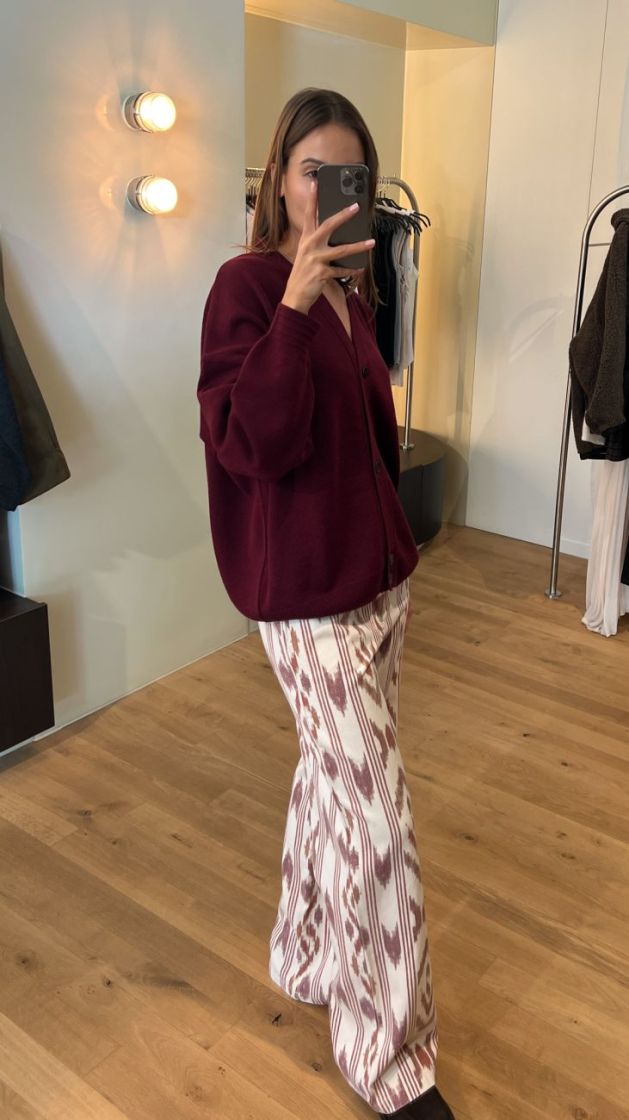 GECOS CARDIGAN UNI AUBERGINE
