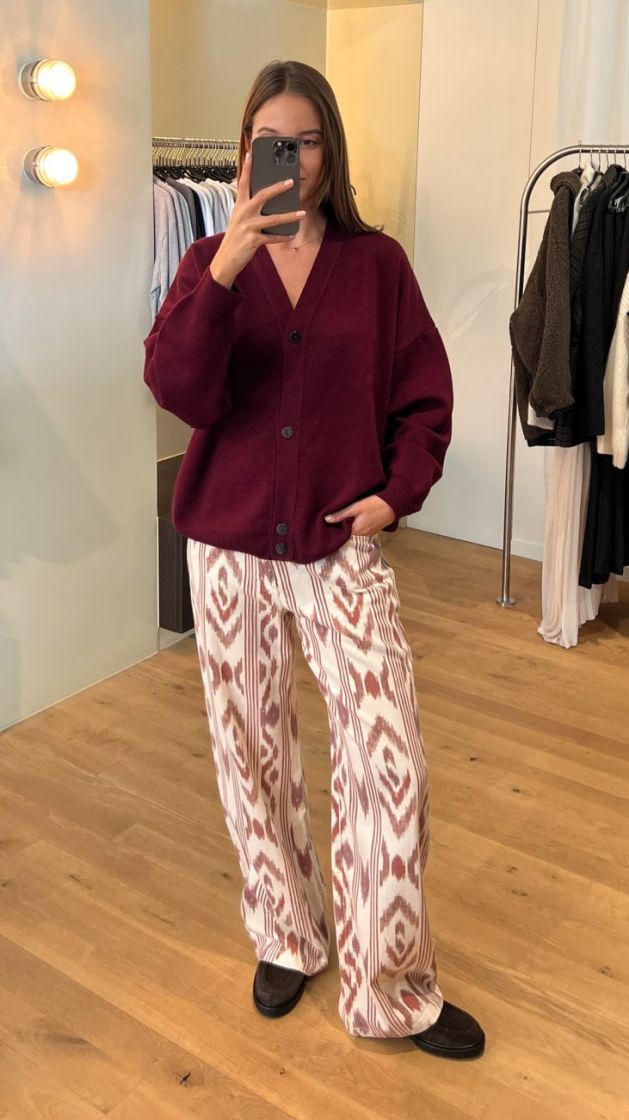 GECOS CARDIGAN UNI AUBERGINE