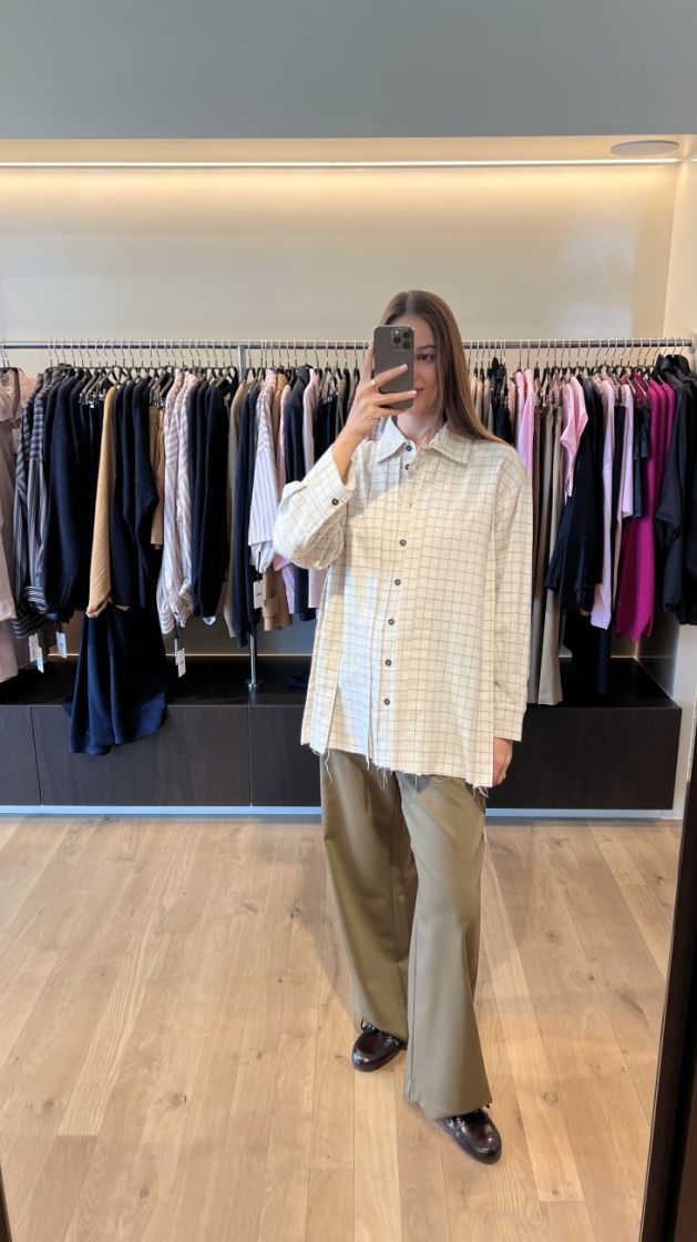 SOFIA SHIRT RUIT OFF WHITE/BLACK
