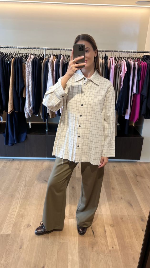 SOFIA SHIRT RUIT OFF WHITE/BLACK