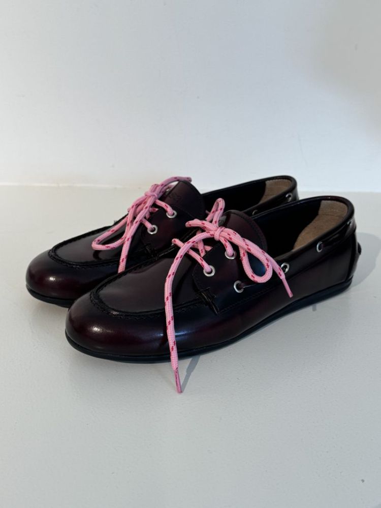 BOATLOAFER BRUSHED BOX LEATHER BURGUNDY