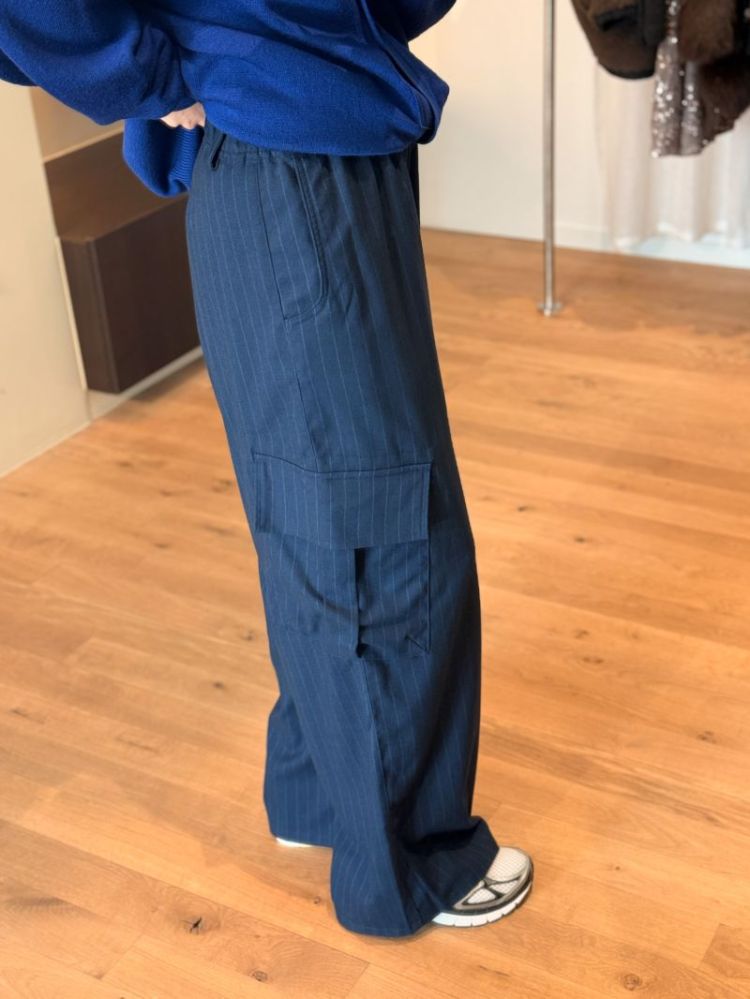 ROMEO FLANEL PIN STRIPED MIDNIGHT BLUE